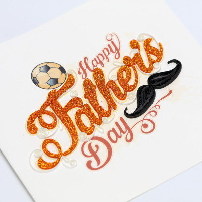 Thiệp chúc Ngày của cha, thiệp giấy xoắn 15 x 15 cm giá rẻ, Happy Father