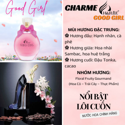 Nước Hoa Nữ CHARME GOOD GIRL 100ml Bản 2024 Lưu Hương Lâu Gợi Cảm, Quyến Rũ_Nước Hoa Chính Hãng