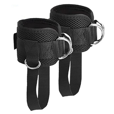 Đai Quấn Cổ Chân Có Dây Cố Định Giầy 4 Vị Trí Móc Hỗ Trợ Tập Chân Mông Với Cáp Tại Phòng GYM (1 Đôi)