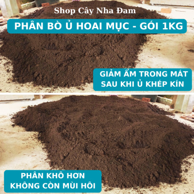 Phân Bò Đã Qua Xử Lý ủ Trichoderma, Chuyên Rau Sạch, Cây Cảnh, Cây Ăn Trái, Hoa (Gói 1Kg)