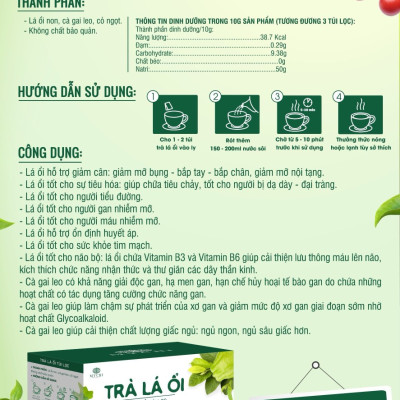 Trà Lá Ổi Mychi - Giảm CÂn, Tan Mỡ, Ngừa Mỡ Máu