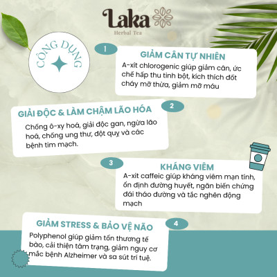 COMBO TẶNG QUÀ - 2 Hũ Trà Cà Phê Cascara LAKA 60Gr  Hỗ Trợ Giảm Cân, Ngừa Lão Hóa Và Ổn Định Đường Huyết