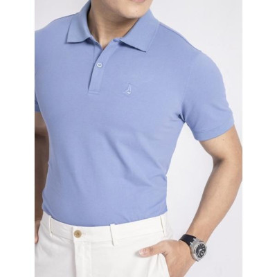 ÁO POLO THÊU LOGO CÁNH THUYỀN XANH DƯƠNG