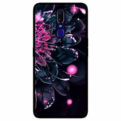 Ốp lưng in cho Oppo F11 Mẫu Mẫu Đơn Hồng Đen